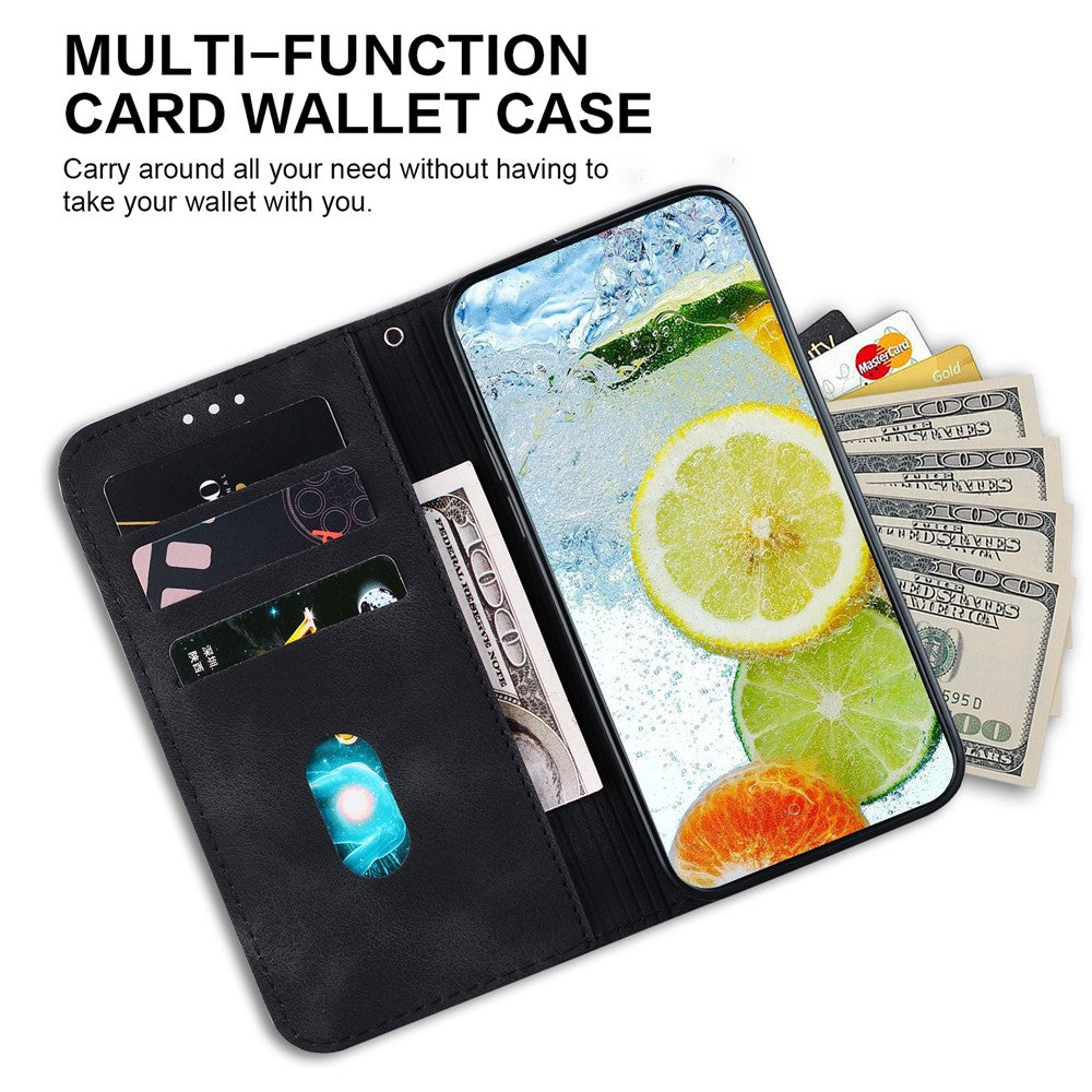 For Samsung Galaxy A24 4G (162.1 x 77.6 x 8.3mm) Double 8-Shape Imprinted Leather Wallet Stand Phone Case