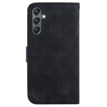 For Samsung Galaxy A24 4G (162.1 x 77.6 x 8.3mm) Double 8-Shape Imprinted Leather Wallet Stand Phone Case