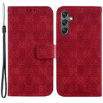 For Samsung Galaxy A24 4G (162.1 x 77.6 x 8.3mm) Double 8-Shape Imprinted Leather Wallet Stand Phone Case