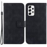 Wallet Phone Case for Samsung Galaxy A73 5G Double 8-Shape Imprinted PU Leather Phone Cover with Strap