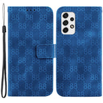 Wallet Phone Case for Samsung Galaxy A73 5G Double 8-Shape Imprinted PU Leather Phone Cover with Strap