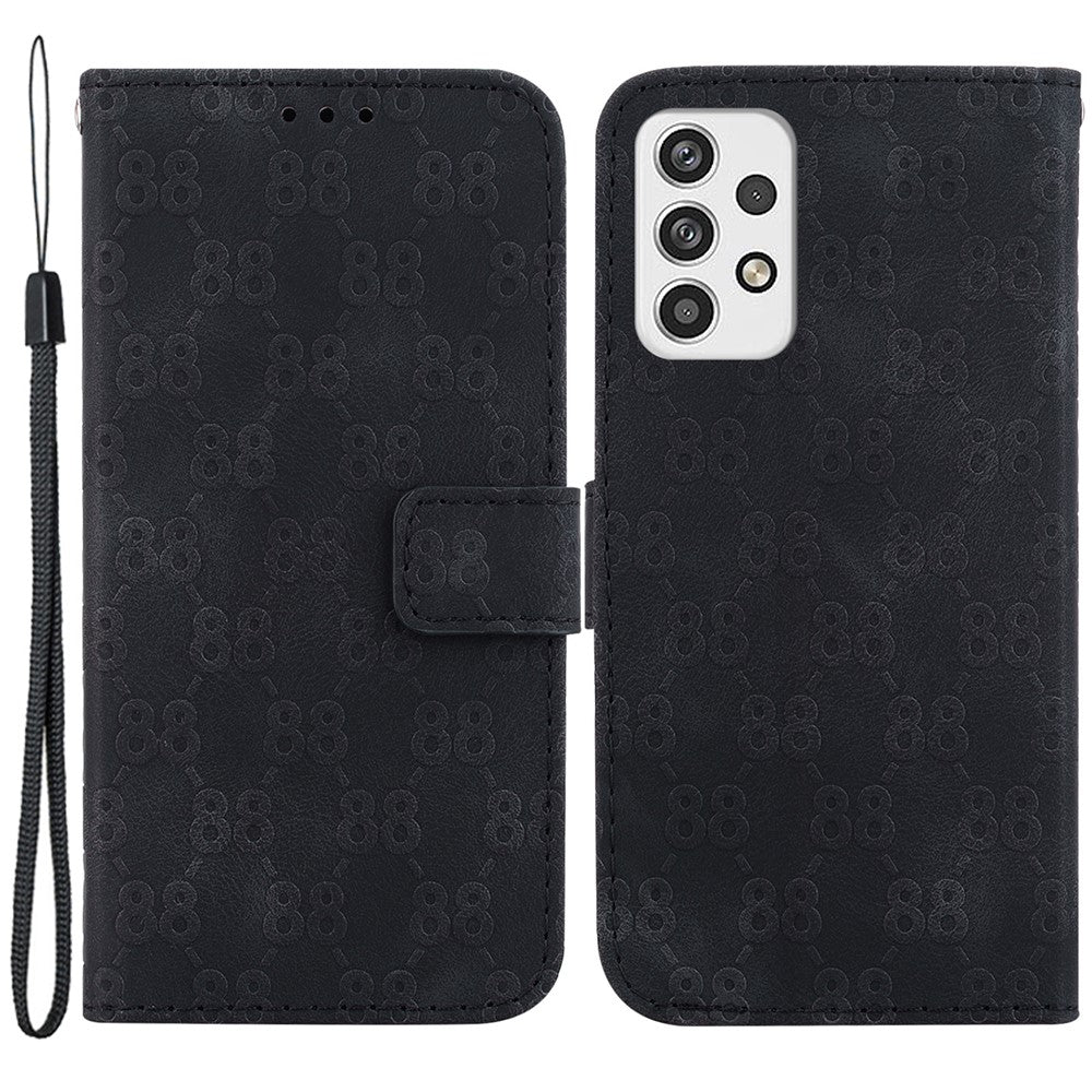 For Samsung Galaxy A23 5G (Global Version) / A23 4G Leather Wallet Case Stand Double 8-Shape Imprint Phone Cover