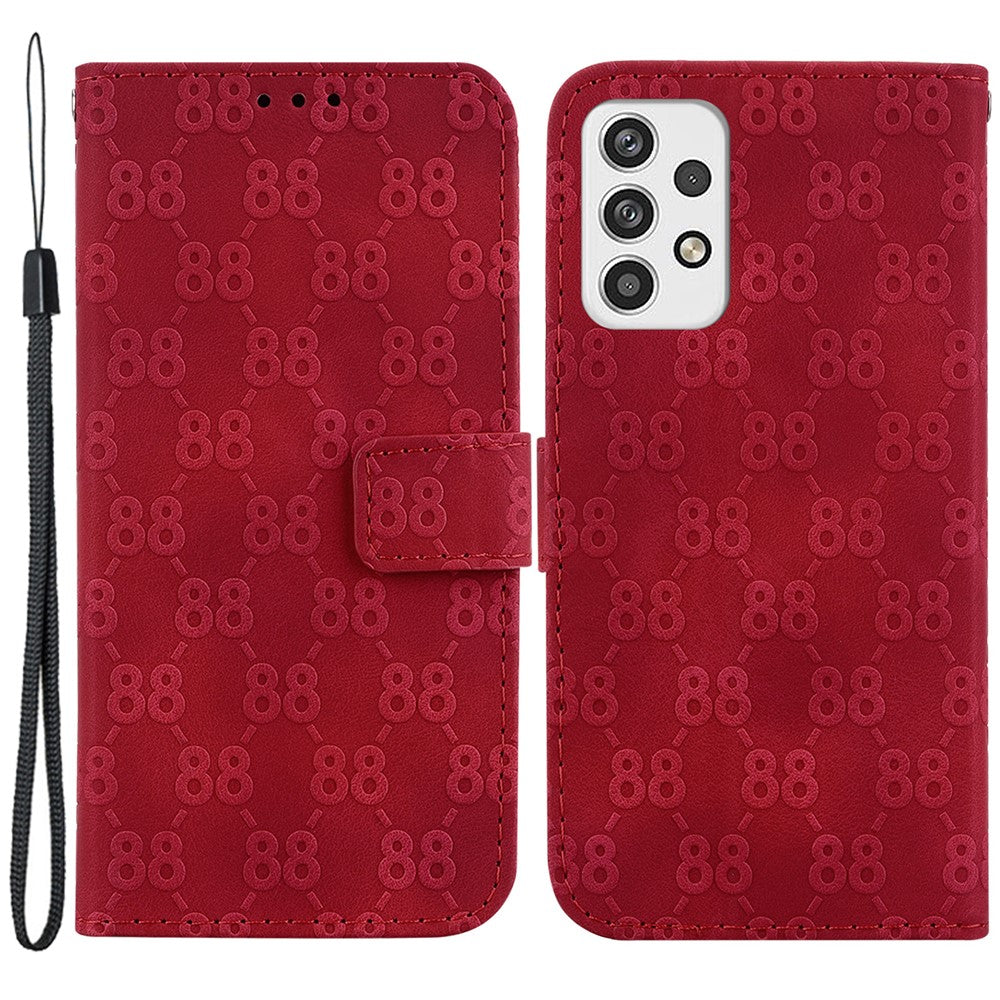 For Samsung Galaxy A23 5G (Global Version) / A23 4G Leather Wallet Case Stand Double 8-Shape Imprint Phone Cover