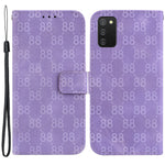 Til Samsung Galaxy A03s (166.5mm) Stilfuldt Dobbelt 8-Formet Imprint Pung-Cover Læder Stand Telefoncover