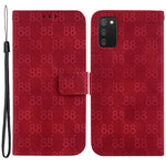 Til Samsung Galaxy A03s (166.5mm) Stilfuldt Dobbelt 8-Formet Imprint Pung-Cover Læder Stand Telefoncover