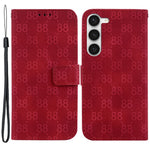 PU Leather Case for Samsung Galaxy S23+ , 8-Shape Imprinted Stand Folio Flip Wallet Phone Cover