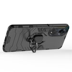 For Oppo A98 5G / A1 5G Ring Holder Kickstand Back Cover TPU+PC Shockproof Phone Case