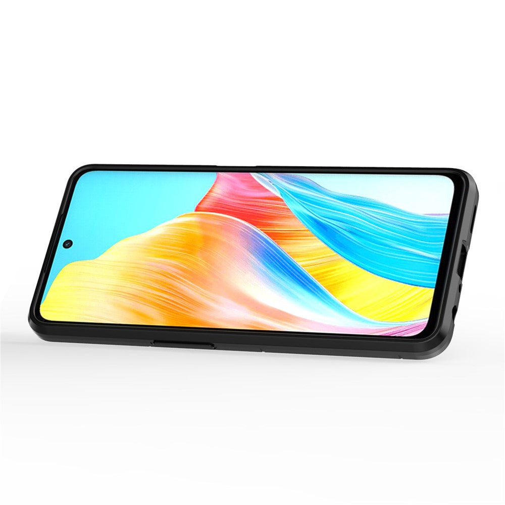 For Oppo A98 5G / A1 5G Ring Holder Kickstand Back Cover TPU+PC Shockproof Phone Case