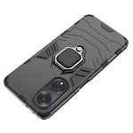 For Oppo A98 5G / A1 5G Ring Holder Kickstand Back Cover TPU+PC Shockproof Phone Case
