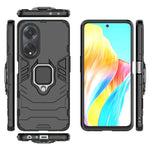 For Oppo A98 5G / A1 5G Ring Holder Kickstand Back Cover TPU+PC Shockproof Phone Case