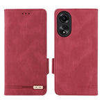 For Oppo A78 4G Hardware Decor Anti-drop Phone Case PU Leather Wallet Stand Cover