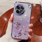 KADEM För OnePlus 11R 5G / Ace 2 5G Gradient TPU Slim Cover Strass Blomma Glitter Mobilskal