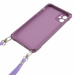 Phone Cover for iPhone 12 6.1 inch Shockproof Four Corner Thickened TPU Back Case with 150cm Hanging Rope