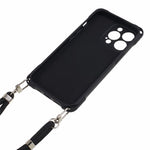 For iPhone 12 Pro Shockproof TPU Cover Four Corner Thickened Dustproof Phone Case with 150cm Hanging Rope