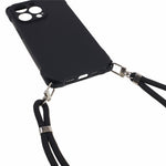 For iPhone 12 Pro Shockproof TPU Cover Four Corner Thickened Dustproof Phone Case with 150cm Hanging Rope