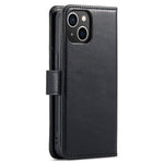 DG.MING til iPhone 15 Anti-ridse Split Læderpung Stand Cover Aftagelig Magnetisk Telefoncover Skal