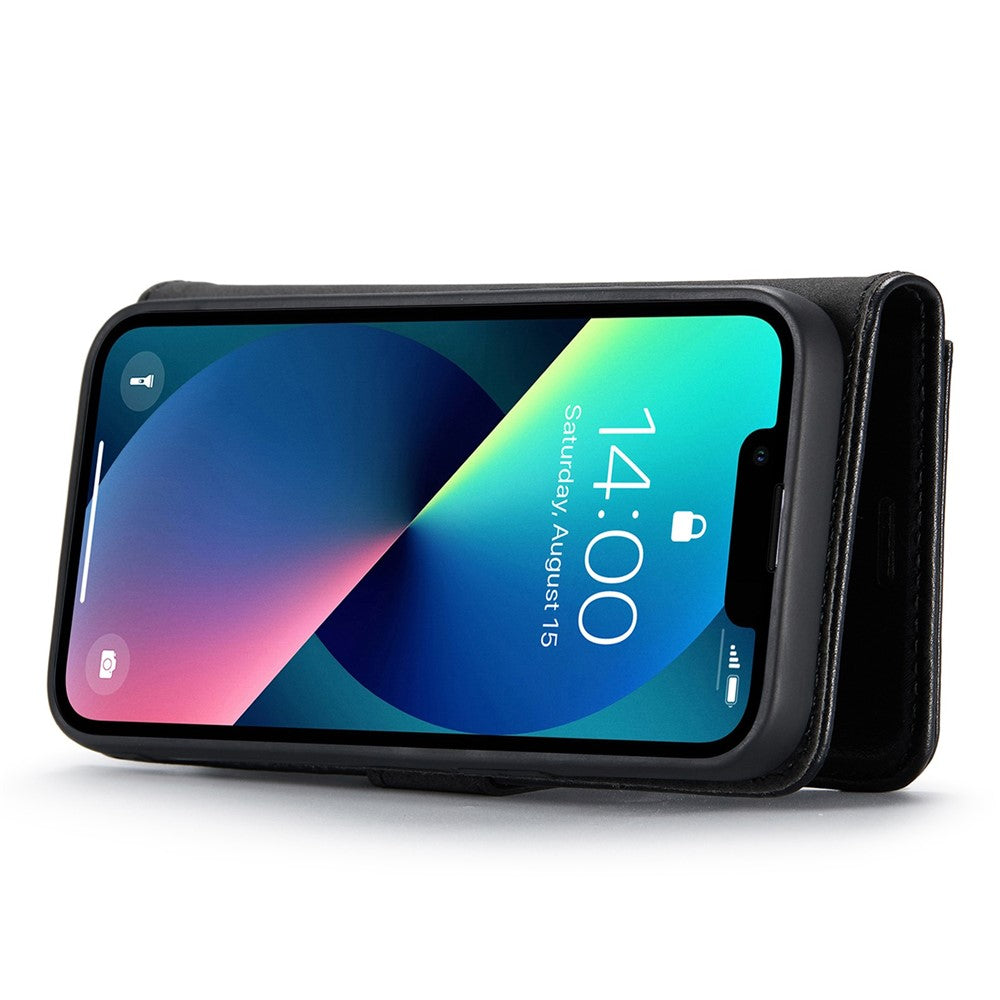 DG.MING for iPhone 15 Plus Detachable Magnetic Phone Case Anti-Drop Split Leather Wallet Stand Case