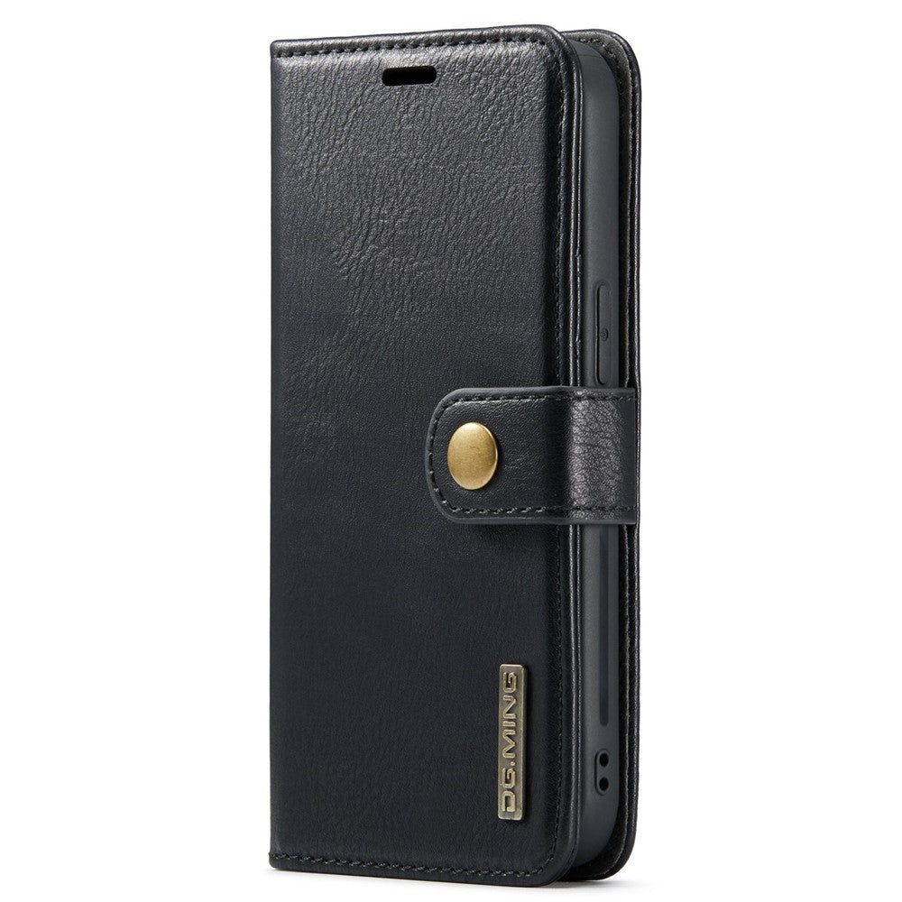 DG.MING for iPhone 15 Plus Detachable Magnetic Phone Case Anti-Drop Split Leather Wallet Stand Case