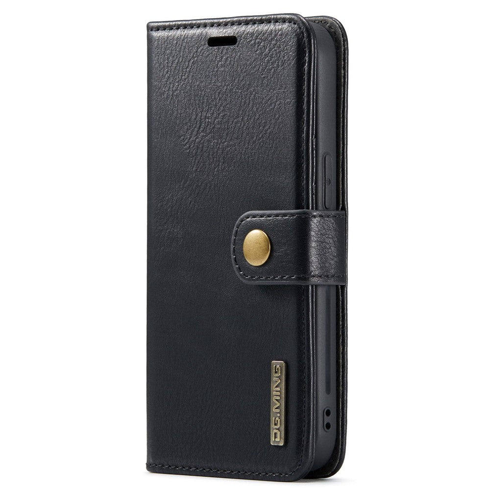 DG.MING For iPhone 15 Pro Phone Case Shockproof Split Leather Detachable Magnetic Phone Shell Wallet Stand Cover