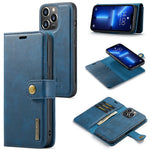 DG.MING For iPhone 15 Pro Max Detachable Magnetic Phone Case Drop Proof Split Leather Wallet Stand Cover