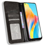 Stand Wallet Phone Case for Oppo A78 4G , Retro PU Leather + TPU Protective Phone Cover