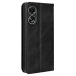 Stand Wallet Phone Case for Oppo A78 4G , Retro PU Leather + TPU Protective Phone Cover