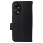 For Oppo A78 4G Litchi Texture Wallet Phone Shell PU Leather Stand Cellphone Cover with Strap