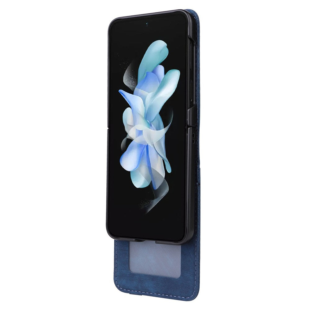 Samsung Galaxy Z Flip5 5G Kortplatser mobilskal Tvådelat Design PU Läder Skyddsfodral