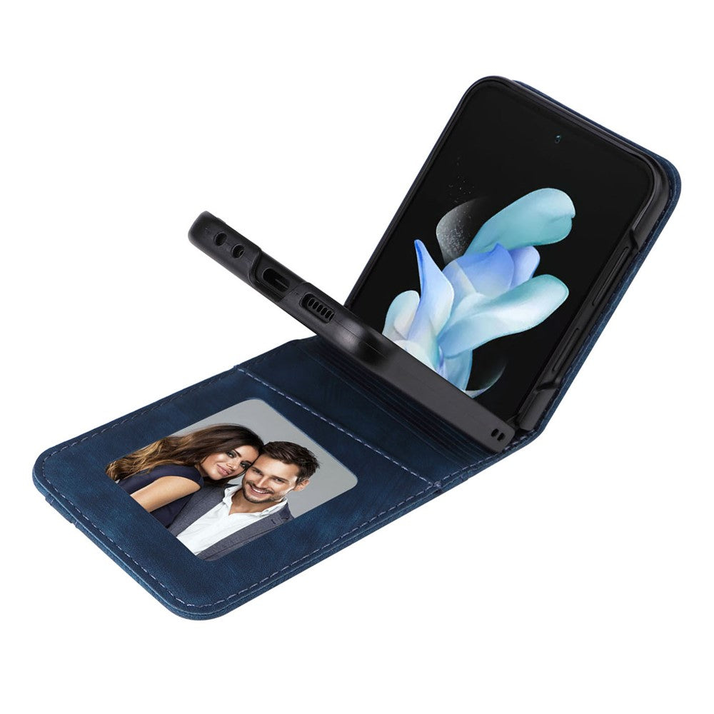 Samsung Galaxy Z Flip5 5G Kortplatser mobilskal Tvådelat Design PU Läder Skyddsfodral