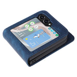Samsung Galaxy Z Flip5 5G Kortplatser mobilskal Tvådelat Design PU Läder Skyddsfodral