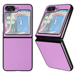 For Samsung Galaxy Z Flip5 5G Shockproof Phone Case Texture PU Leather+PC Slim Cover