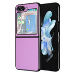 For Samsung Galaxy Z Flip5 5G Shockproof Phone Case Texture PU Leather+PC Slim Cover