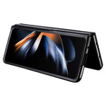 For Samsung Galaxy Z Fold5 5G Textured PU Leather+PC Phone Case Folding Back Cover