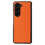 For Samsung Galaxy Z Fold5 5G Textured PU Leather+PC Phone Case Folding Back Cover