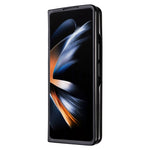 For Samsung Galaxy Z Fold5 5G Textured PU Leather+PC Phone Case Folding Back Cover
