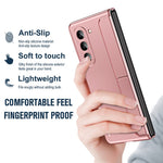 For Samsung Galaxy Z Fold5 5G Kickstand Case Hinge Protection PC Phone Cover with Screen Film / Stylus