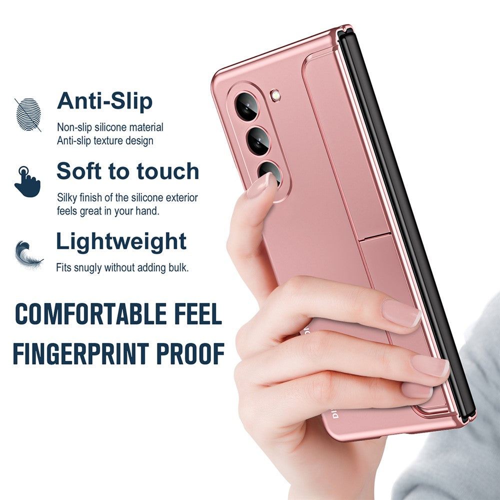 For Samsung Galaxy Z Fold5 5G Kickstand Case Hinge Protection PC Phone Cover with Screen Film / Stylus