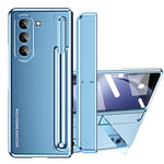 For Samsung Galaxy Z Fold5 5G Kickstand Case Hinge Protection PC Phone Cover with Screen Film / Stylus
