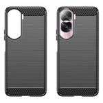 Fleksibelt TPU Carbon Fiber Telefoncover til Honor 90 Lite 5G / X50i 5G, Skridsikkert Børstet Overflade Bagcover