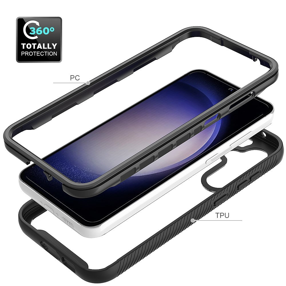 Clear Back Phone Case for Samsung Galaxy S23 FE , Acrylic+PC+TPU Anti-Scratch Phone Cover