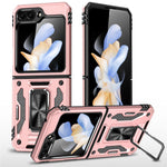 Armor Series For Samsung Galaxy Z Flip5 5G Kickstand Cover PC+TPU Impact Resistant Phone Case