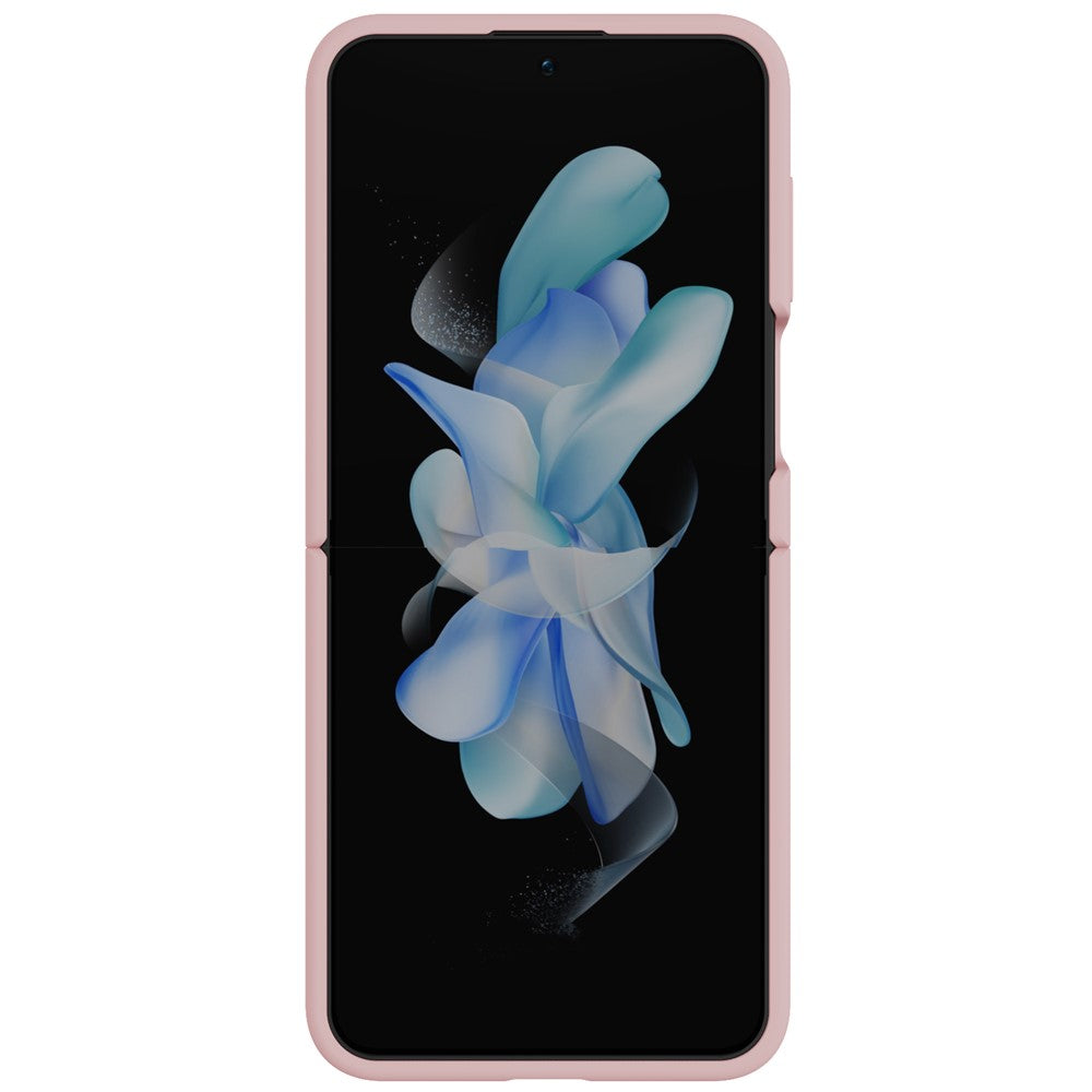 NILLKIN För Samsung Galaxy Z Flip5 5G Flytande Silikon Mobilskal Fingerrem Stativ Skyddande Fodral