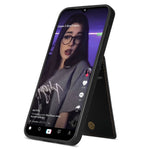 N.BEKUS til Samsung Galaxy A13 4G / A13 5G Læder+TPU Bagcover med Kickstand RFID-blokerende kortholder Telefoncover