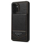 N.BEKUS til Samsung Galaxy A13 4G / A13 5G Læder+TPU Bagcover med Kickstand RFID-blokerende kortholder Telefoncover