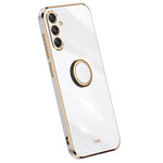 XINLI mobilskal till Samsung Galaxy S23 FE Elektropläterat TPU Fallskydd med Ringstativ