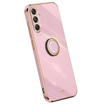 XINLI mobilskal till Samsung Galaxy S23 FE Elektropläterat TPU Fallskydd med Ringstativ
