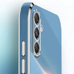 XINLI For Samsung Galaxy S23 FE Electroplated Gold Edge TPU Phone Case Drop-proof Cover