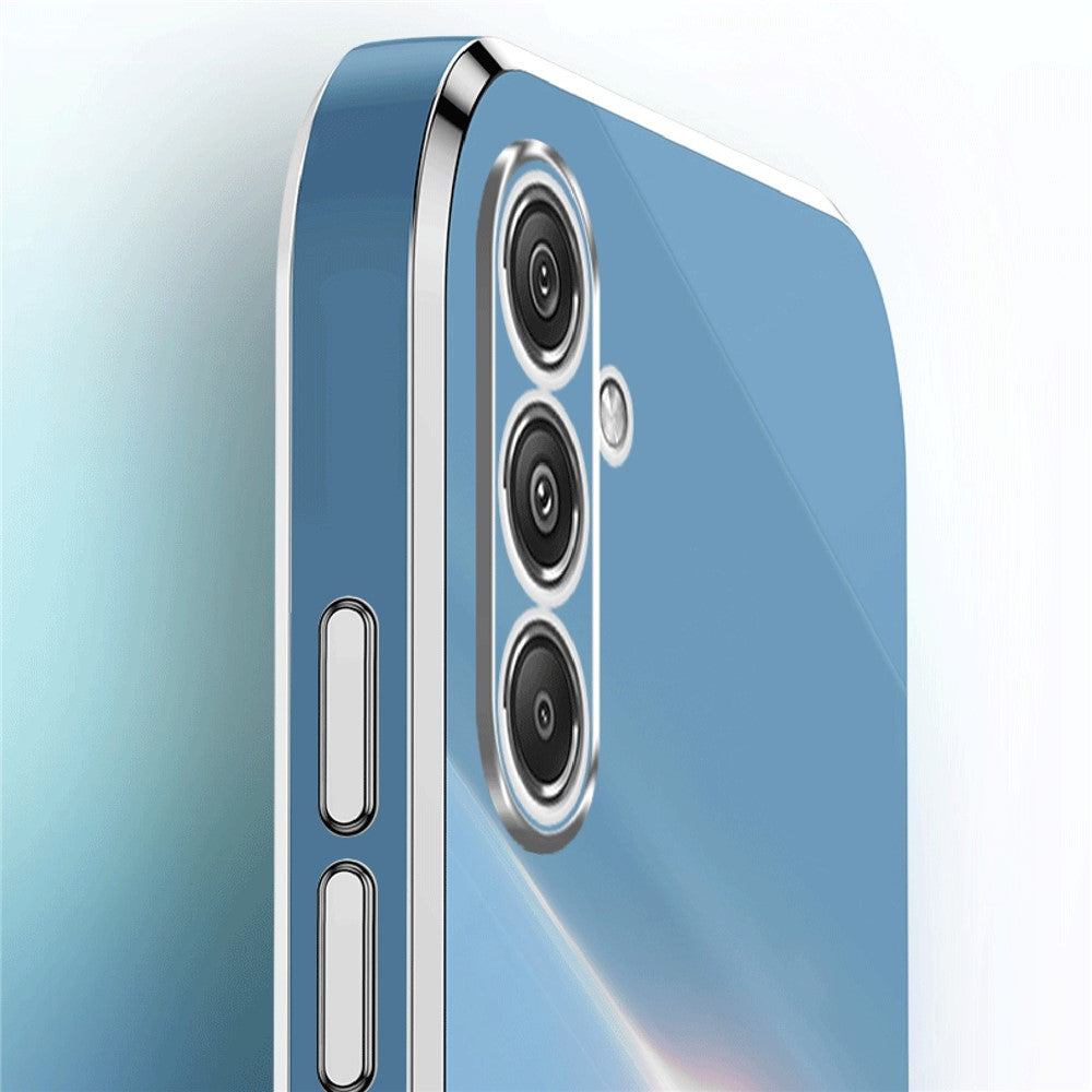 XINLI For Samsung Galaxy S23 FE Electroplated Gold Edge TPU Phone Case Drop-proof Cover