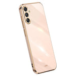 XINLI For Samsung Galaxy S23 FE Electroplated Gold Edge TPU Phone Case Drop-proof Cover