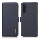 KHAZNEH For Samsung Galaxy F34 5G / M34 5G RFID Blocking Phone Case Stand Wallet Litchi Texture Genuine Cow Leather Cover